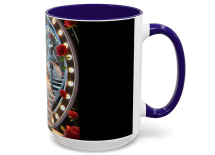 Halloween Witch Through the Mirror Colorful Mugs (11oz, 15oz)