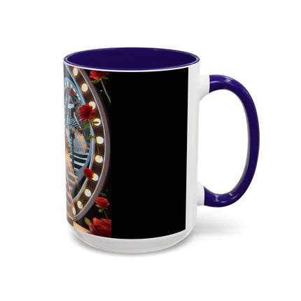 Halloween Witch Through the Mirror Colorful Mugs (11oz, 15oz)