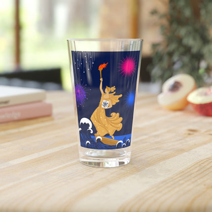 Liberty's Triumph Pint Glass – Art Deco Glory & Triumphant Spirit