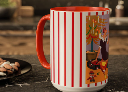 Art Deco Christmas Colorful Mugs (11oz, 15oz)