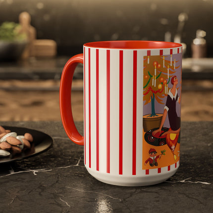 Art Deco Christmas Colorful Mugs (11oz, 15oz)