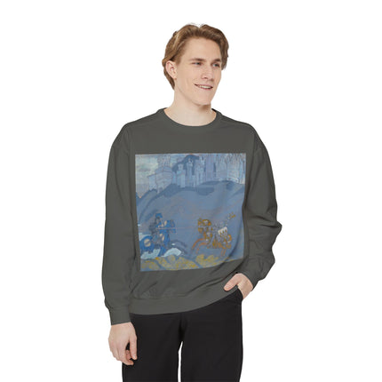 The Duel by Nicholas Roerich Unisex Garment-Dyed Sweatshirt