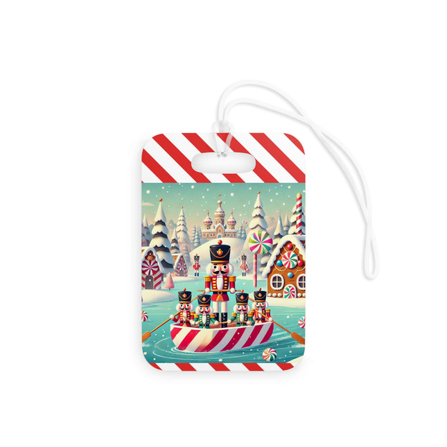Nutcracker Candy-Striped Adventure Luggage Tag
