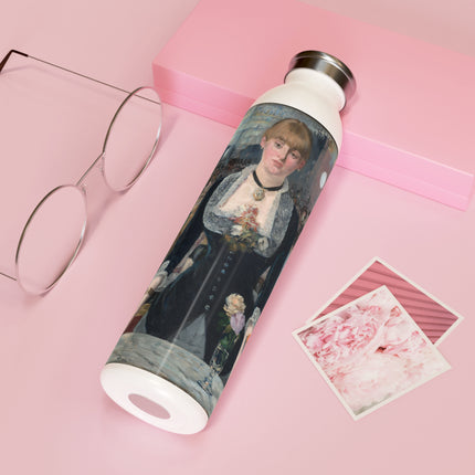 A Bar at the Folies-Bergère by Edouard Manet Slim Water Bottle