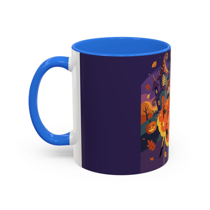 🐈‍⬛🎃 The Black Cat Witch Of Pumpkin Manor Colorful Mug – Whimsical Halloween Charm