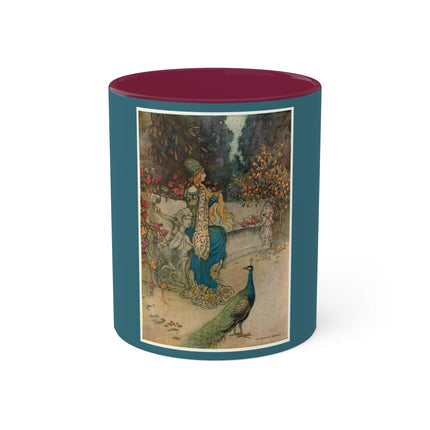 Preziosa in the Garden by Warwick Goble Colorful Mugs, 11oz