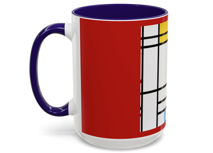 Place de la Concorde by Piet Mondrian Colorful Mugs (11oz, 15oz)