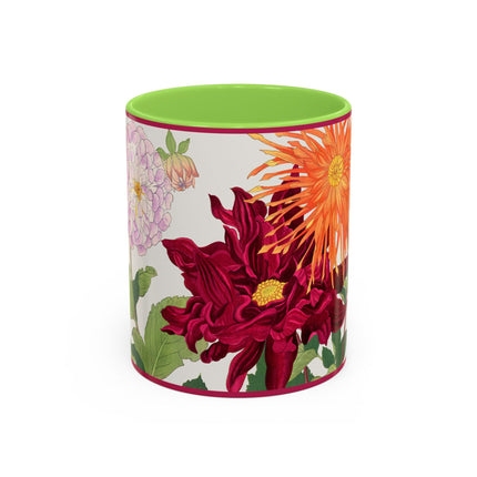 Dahlia Flower by Tanigami Kônan Colorful Mugs (11oz, 15oz)