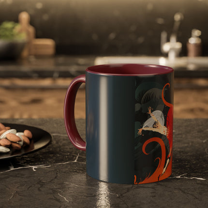 Flame of the Tempest Colorful Mugs – Fiery Storm & Dramatic Elegance