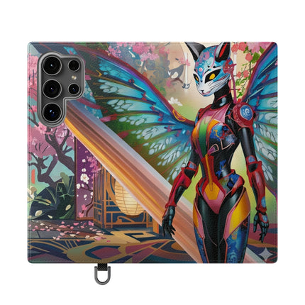 🦊🦋 Cyber Kitsune Butterfly Guardian Phone Case – Neon Magic & Digital Dreams