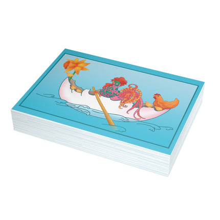 A Rooster's Seafaring Adventure Postcards (envelopes included) - Bundles of 10, 30, 50 Pieces