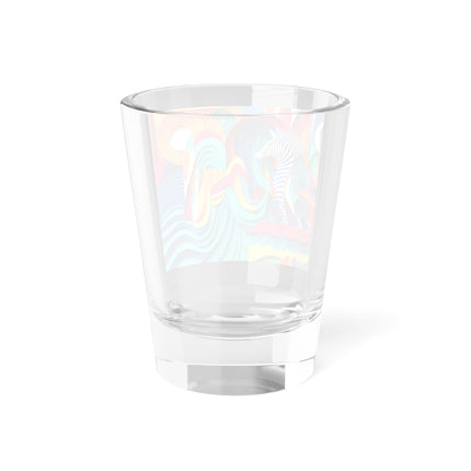 Surfing Zebra Shot Glass, 1.5oz