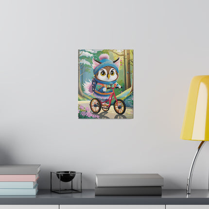 Baby Owl Matte Canvas, Stretched, 0.75"