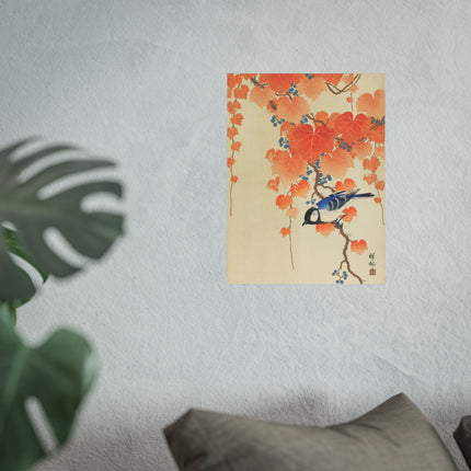 Great Tit on Paulownia Branch by Ohara Koson  Fine Art Posters