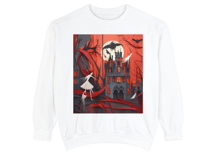Halloween Night Scene Unisex Garment-Dyed Sweatshirt