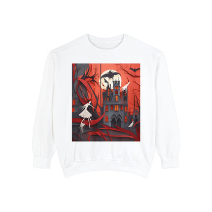 Halloween Night Scene Unisex Garment-Dyed Sweatshirt