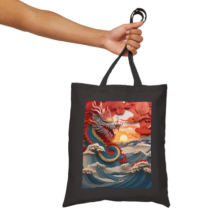 Emergence of the Dragon Cotton Canvas Tote Bag