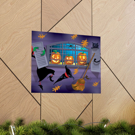 Whimsical Halloween Mischief Matte Horizontal Posters