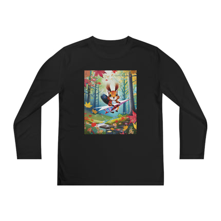 Acorn Aviator Youth Long Sleeve Competitor Tee – Woodland Flight & Whimsical Adventure