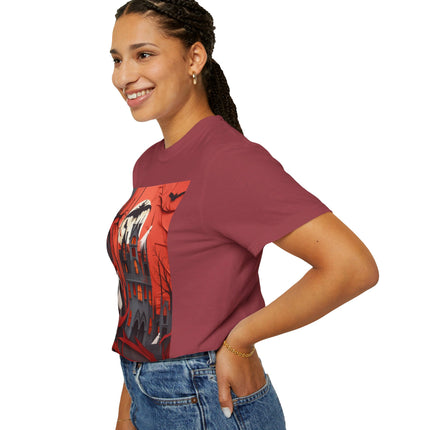 Halloween Night Scene Unisex Garment-Dyed T-shirt