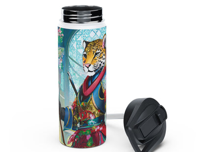 Cyberpunk Leopard Stainless Steel Water Bottle