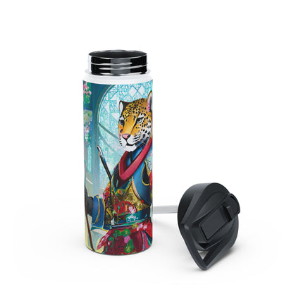 Cyberpunk Leopard Stainless Steel Water Bottle