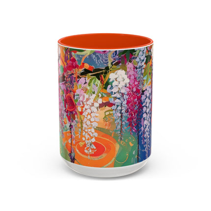 Golden Wisteria Elegance Colorful Mugs (11oz, 15oz)