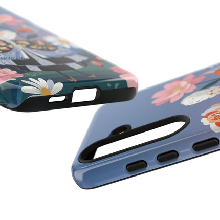 🌸🎀 The Grand Floral Promenade Phone Case – Art Deco Fashion Fantasy