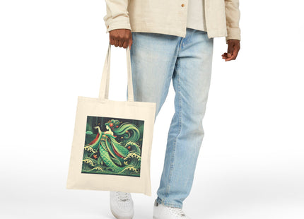 Mermaid Queen Rising from the Deep Cotton Canvas Tote Bag