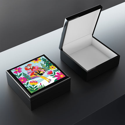 🌸🎄 Christmas In The Winter Garden Jewelry Box – Whimsical Holiday Fantasy