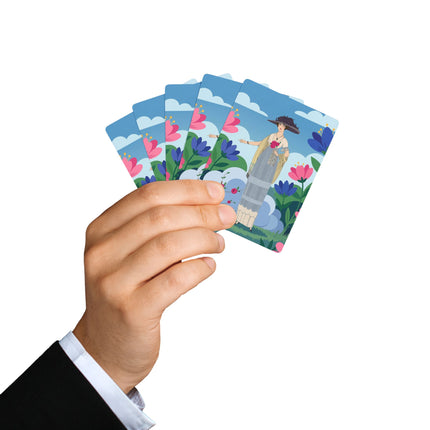 🌸☀️ Garden Of New Beginnings Playing Cards – Art Deco Floral Elegance