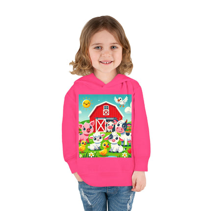 Happy Barnyard Morning Toddler Pullover Fleece Hoodie