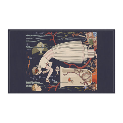 The Dazzling Little Fish by George Barbier Kitchen Towel