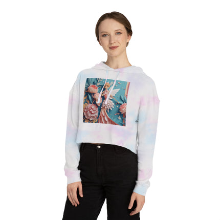 Peony Fairy Cropped Hooded Sweatshirt