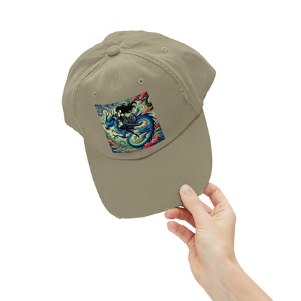 Mystic Guardian of the Sky Unisex Distressed Cap
