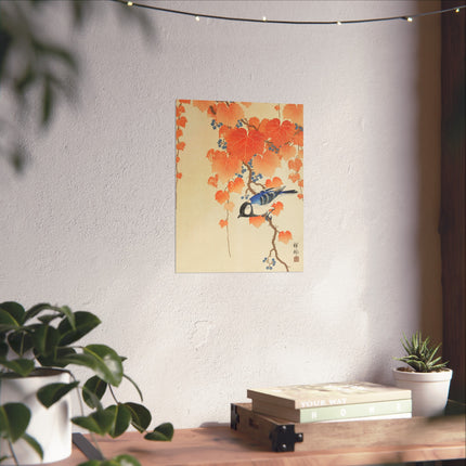 Great Tit on Paulownia Branch by Ohara Koson  Fine Art Posters