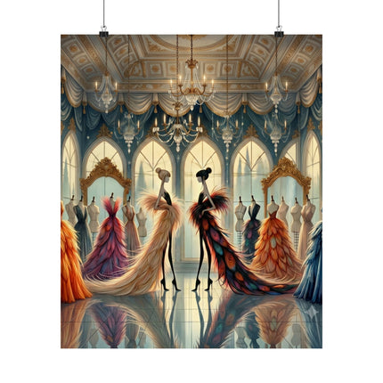 🧚👗 Couture & Wings Matte Vertical Poster – Fairy Fashion & Enchanted Glamour