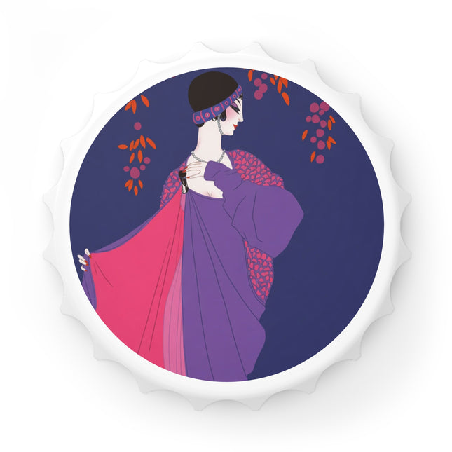 Crimson Shawl Geisha Bottle Opener – Elegant Mystery & Vibrant Grace