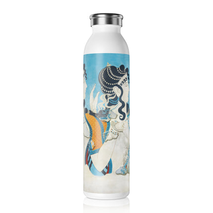 Reproduction of Ladies in Blue by Emile Gilliéron Slim Water Bottle