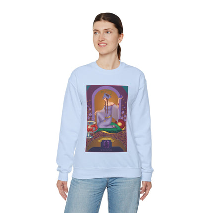 February & Amethyst (from the Gem Series) by Sofia Chiostri Heavy Blend™ Crewneck Sweatshirt