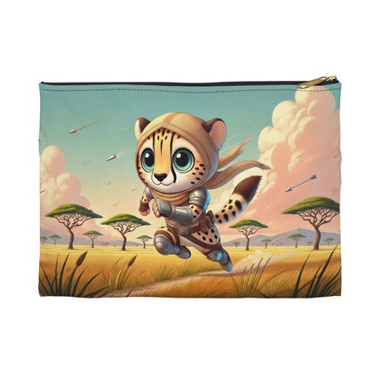 The Swift Cheetah Flat Pouch – Speed, Adventure & Bold Savanna Spirit