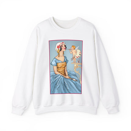The Enchanting Painter: A Fairy's Artistic Touch Heavy Blend™ Crewneck Sweatshirt