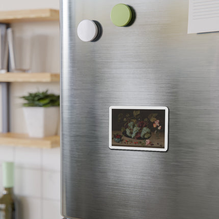 Still-life with Grapes, Flowers, & Berries by Isaak Soreau Die-Cut Magnets (5 Sizes)