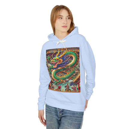 Tibetan Dragon Over Kabuki Duel Hoodie