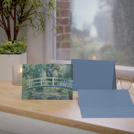 Water Lilies and Japanese Bridge by Claude Monet Greeting Cards (1, 10, 30, and 50pcs)