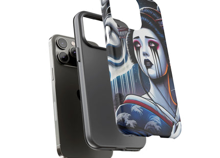 Geisha’s Black Ink Tears Phone Cases