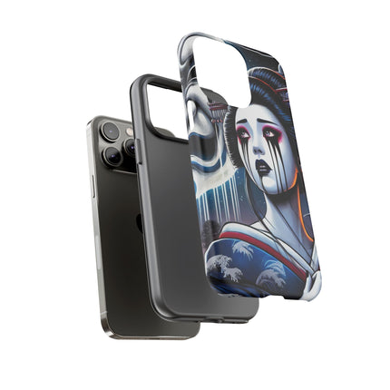 Geisha’s Black Ink Tears Phone Cases