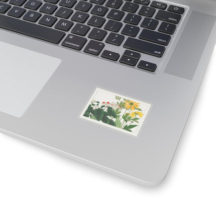 Clerodendrum & Rudbeckia by Tanigami Kônan Kiss-Cut Stickers (4 Sizes)
