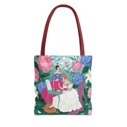 🌸🕯️ The Ladies Of The Enchanted Garden Vanity Tote Bag – Art Deco Floral Elegance