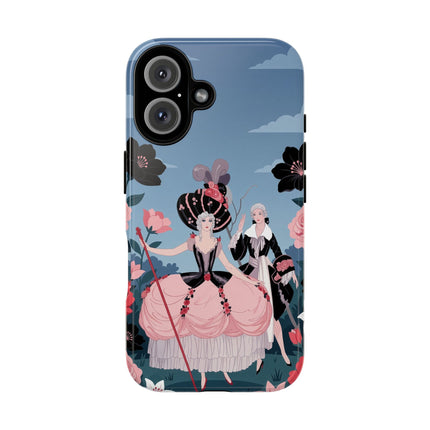 🌹🎭 The Rose Masquerade Promenade Phone Case – Art Deco Floral Elegance